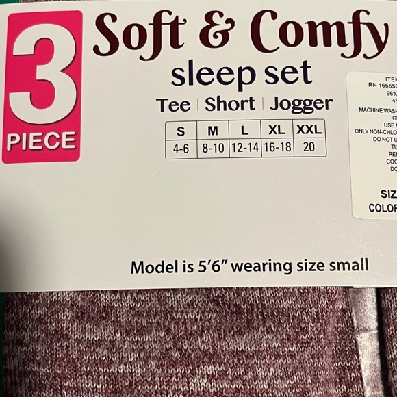 32 degree COOL Soft & Comfy 3 PIECE Sleep Set Tee, Short, Jogger Size XL Brand - Picture 6 of 8